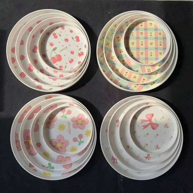 طقم صنية ميلامين شى ان 4ق مدورة