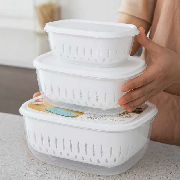 طقم ثلاجة 3ق بالمصفاة والغطاء 104