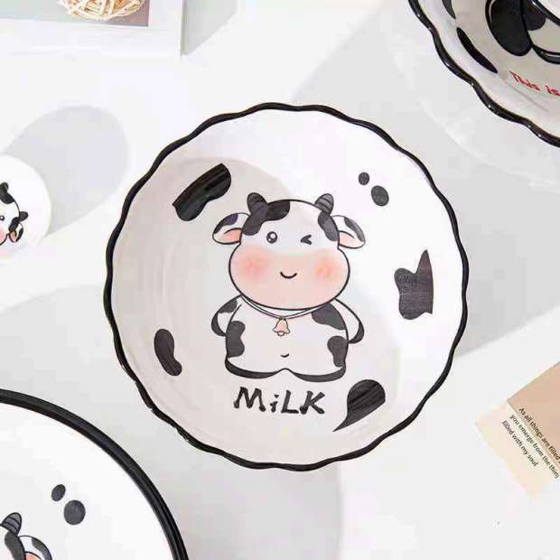 طبق بورسيلين COW