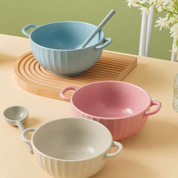 بولة بورسيلين الوان بومبية مضلع بيدين 192