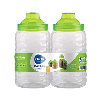 ماكس برطمان راتان 2 قطع سعة 1500 مل