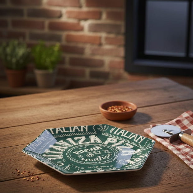 طقم بيتزا شكل سداسى Pizza Word Olive Color