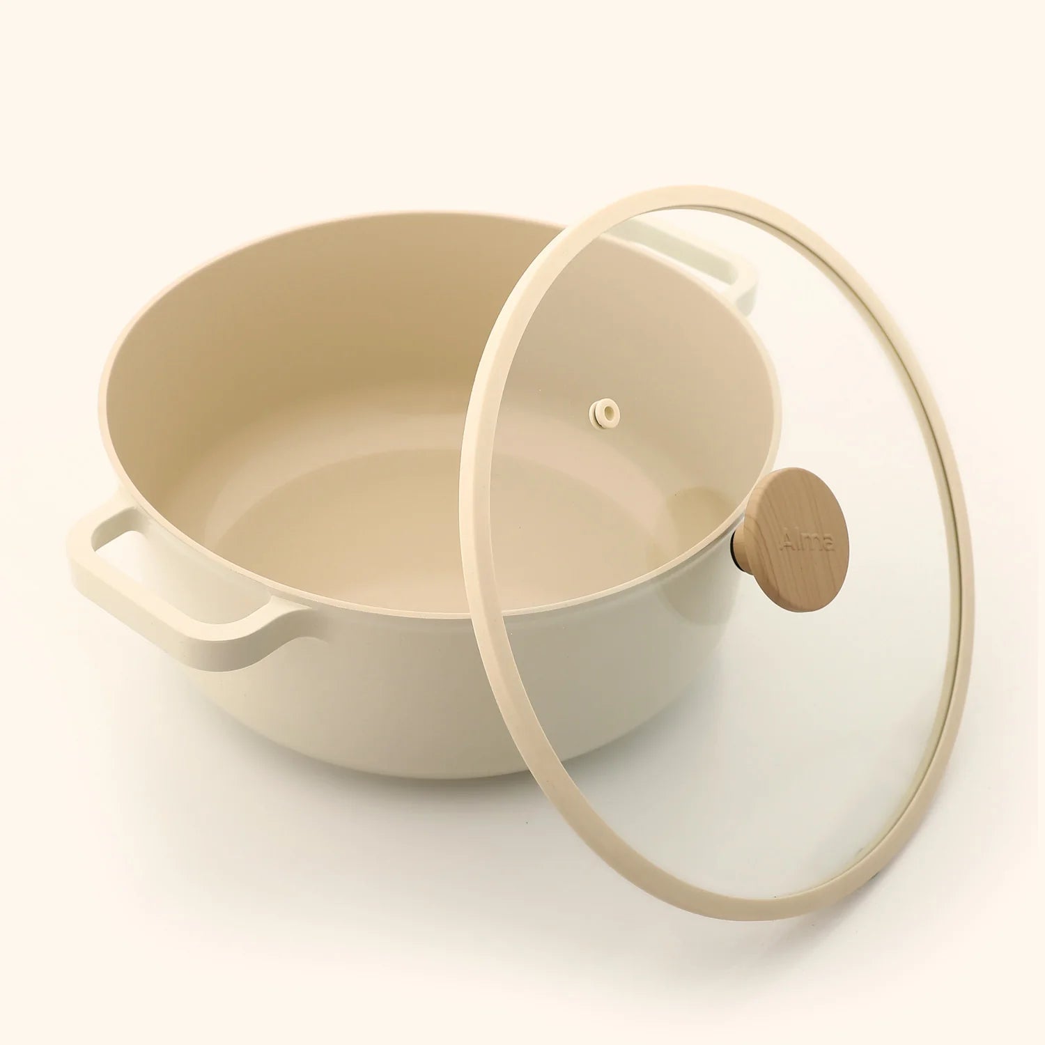 Al Maha ceramic pan, beige, 20-28 cm