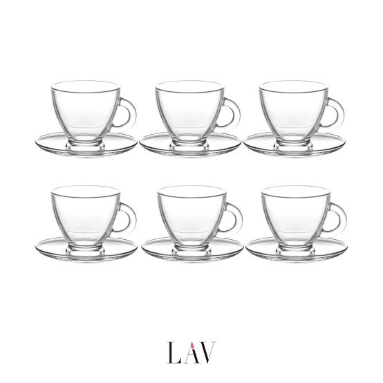 Laf Roma Tea Set with Saucer, 6-Piece