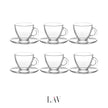 Laf Roma Tea Set with Saucer, 6-Piece