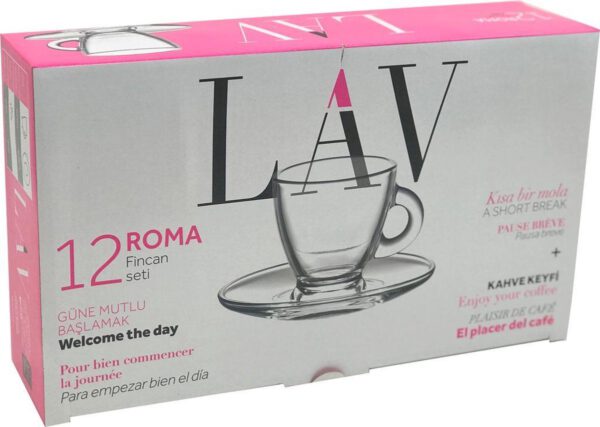 Laf Roma Tea Set with Saucer, 6-Piece