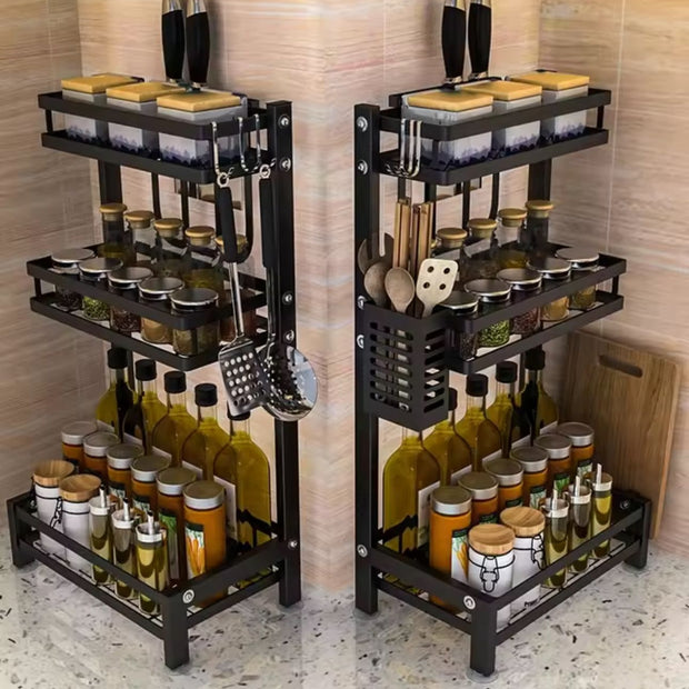 ستاند توابل و صفاية معدن 3 دور اسود 255/67