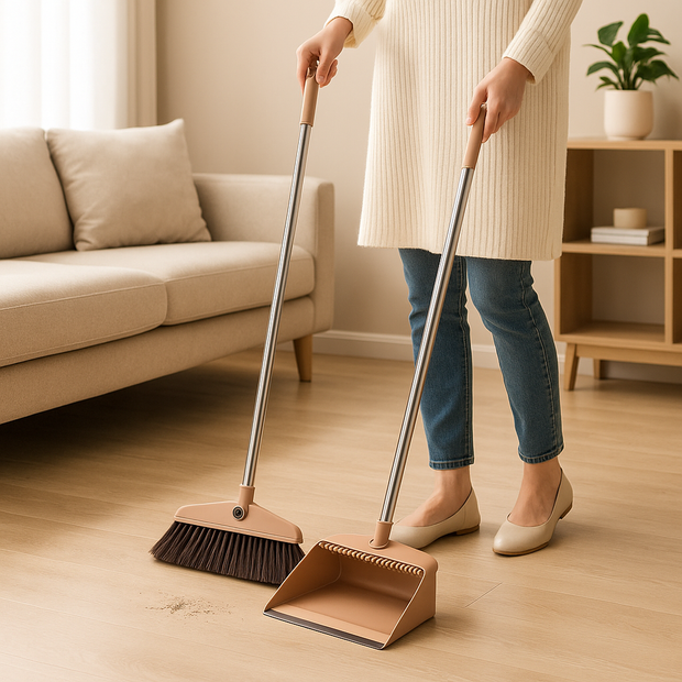 جاروف بالفرشاة جامبو يد ستيل 60/40