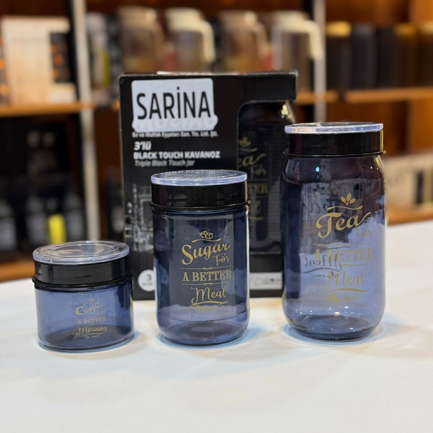 طقم توابل وكاندى زجاج 3ق 673/2