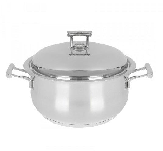 عبود حلة استانلس بغطاء – مقاسات من 16 إلى 30 سم