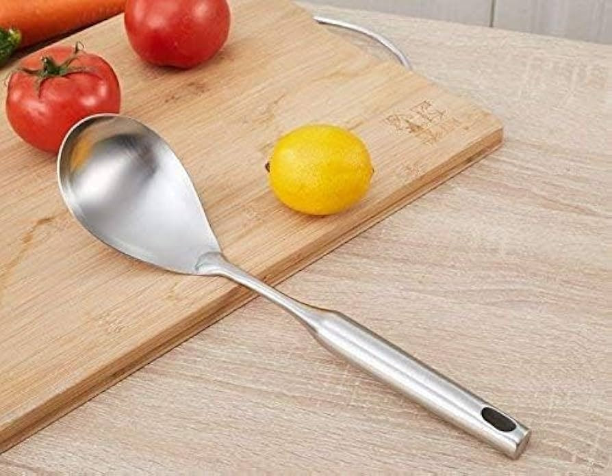 Stainless steel serving spoon