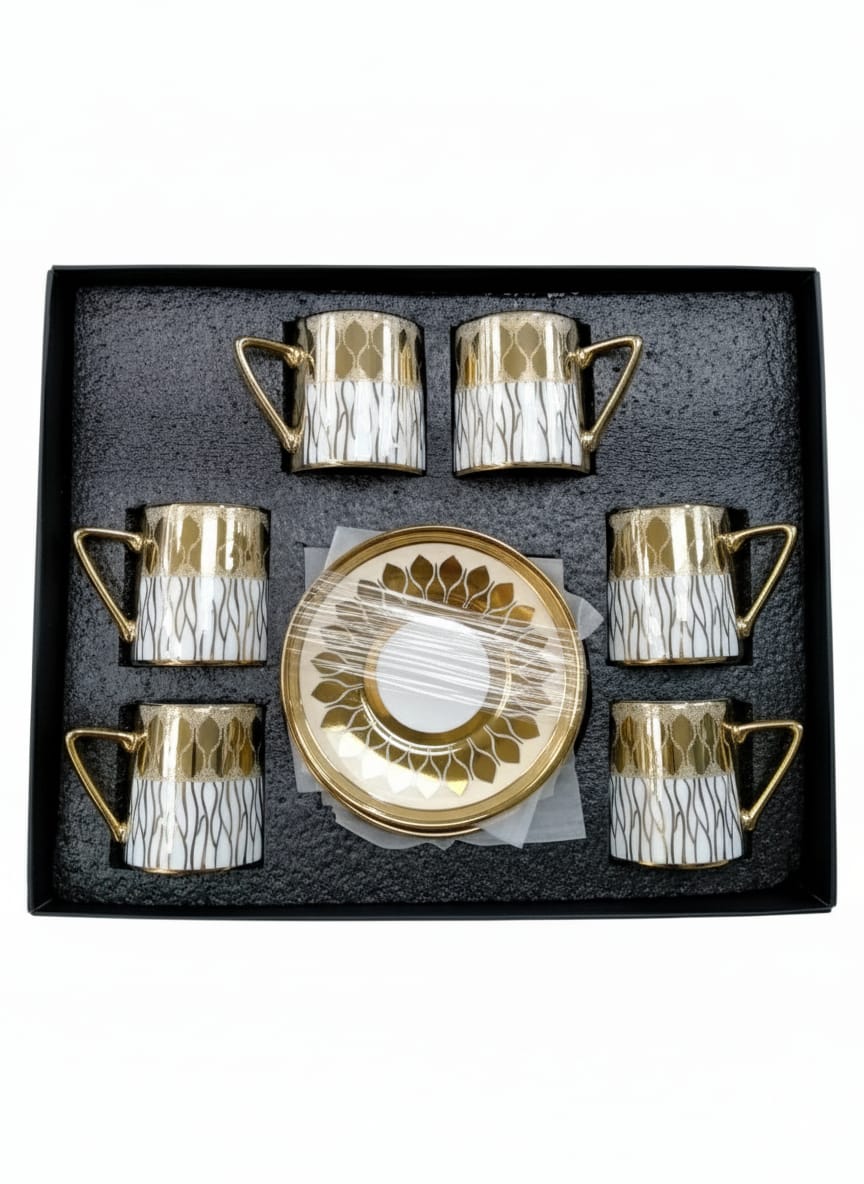 طقم فنجان قهوة بالطبق 6ق موديل 20/2