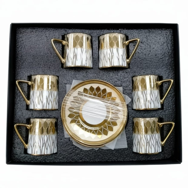طقم فنجان قهوة بالطبق 6ق موديل 20/2