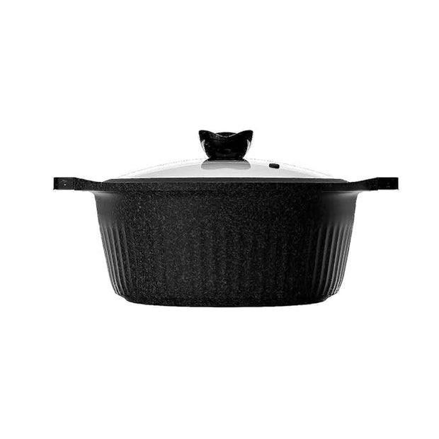 Die-cast black cooking pot