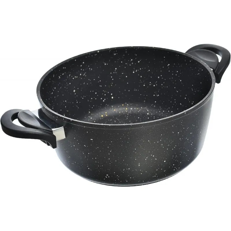 Saflon Granite Pot, Black, Sizes (18-30 cm)