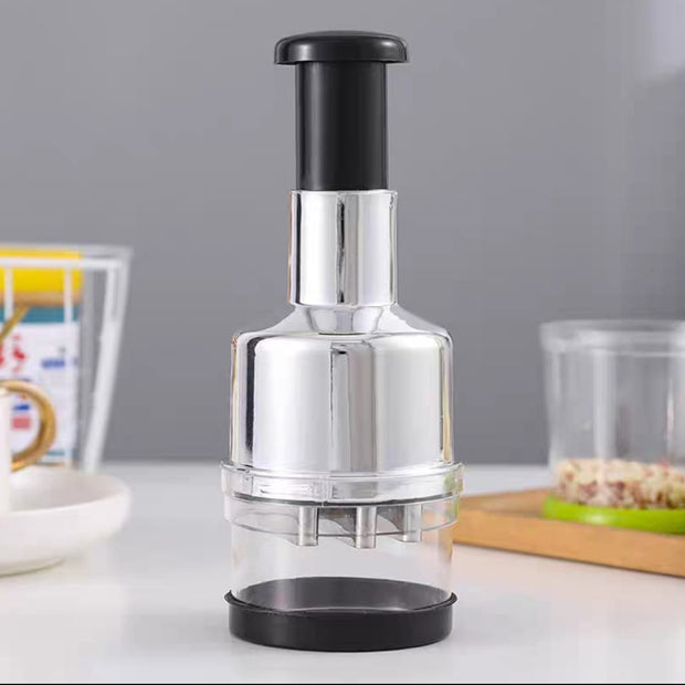 Manual garlic and onion press