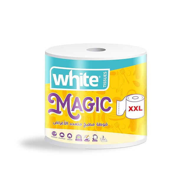 وايت ماجيك فوطة مطبخ متعددة الاغراض دبل اكس لارج 1 رول