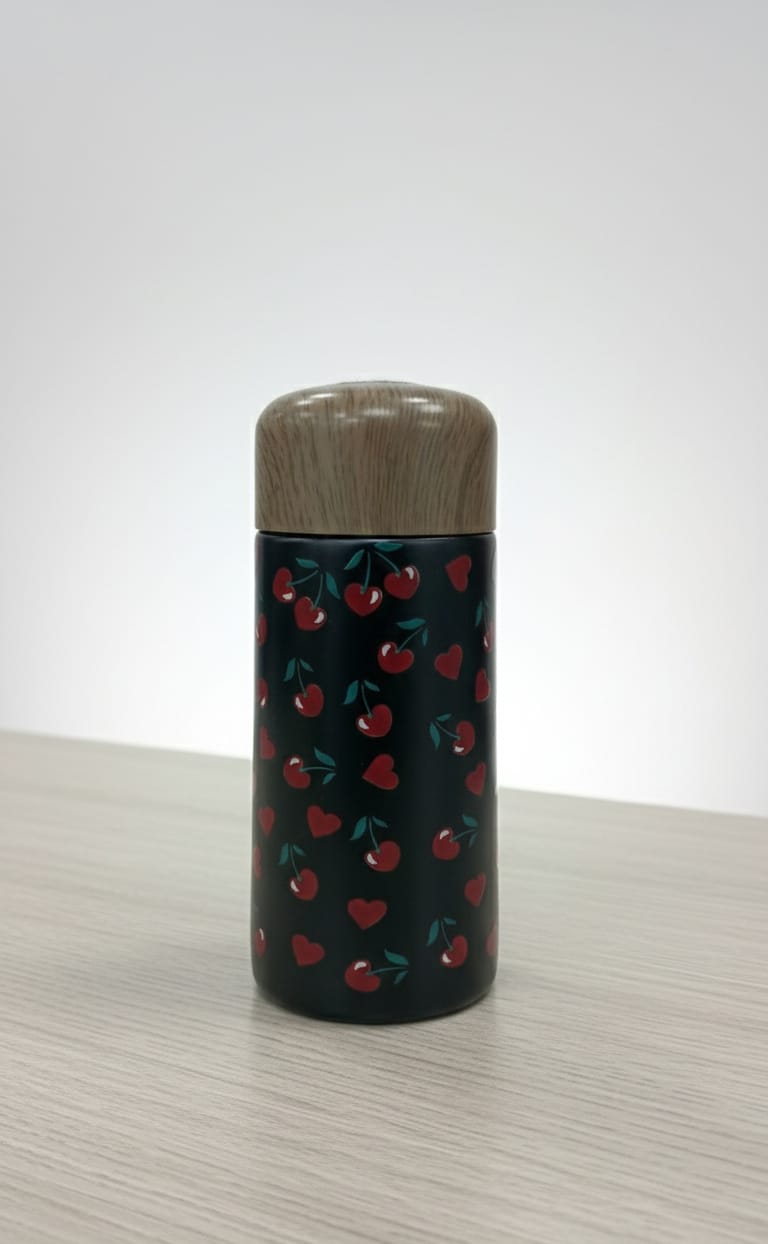 مج قهوة حرارى رسومات قلوب 150 مل - Pocket Thermos