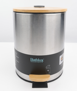 باث لوكس سلة مهملات 3 لتر بغطاء بامبو موديل RA1-64 BATHLUX