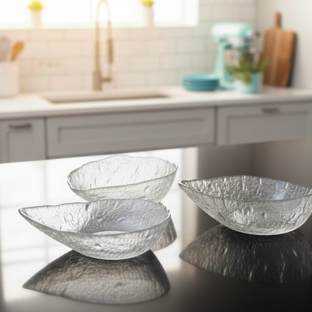 3-piece transparent compote set