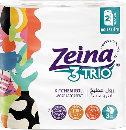 Zeina Bakr Kitchen Towels Trio 2 Rolls