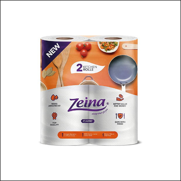 Zeina Bakr Value Kitchen Towels 2 Rolls