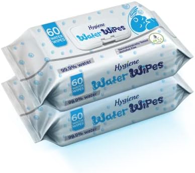 Hygiene Cool Water Wet Wipes Offer 2 Pack 60 Wipes