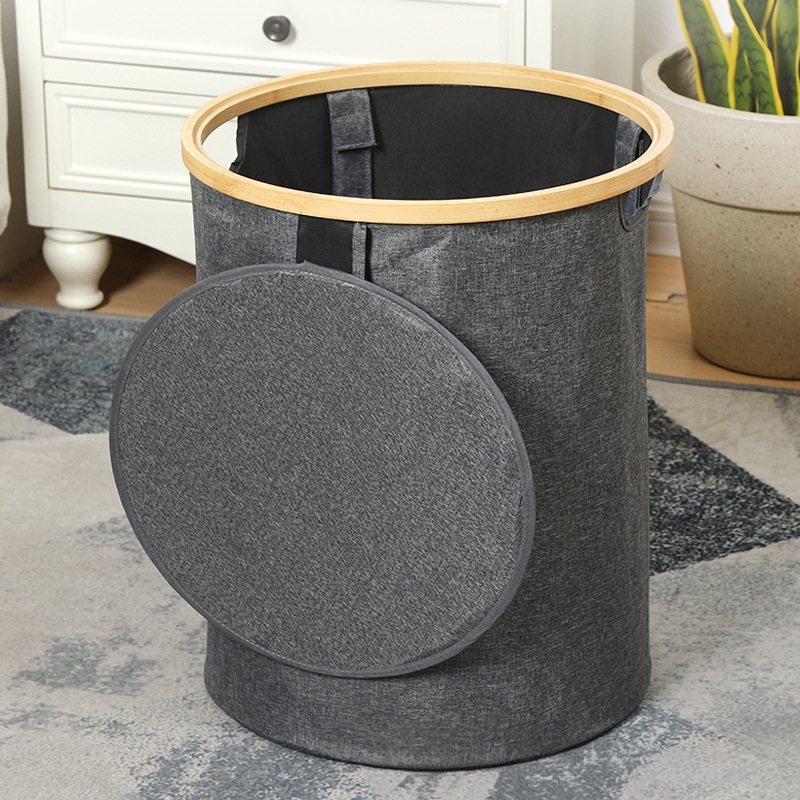 باسكت غسيل مدور رصاصى 55*38 سم