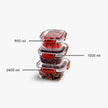 Dunia Square Refrigerator Box Set, 3 Pieces, Model 30872