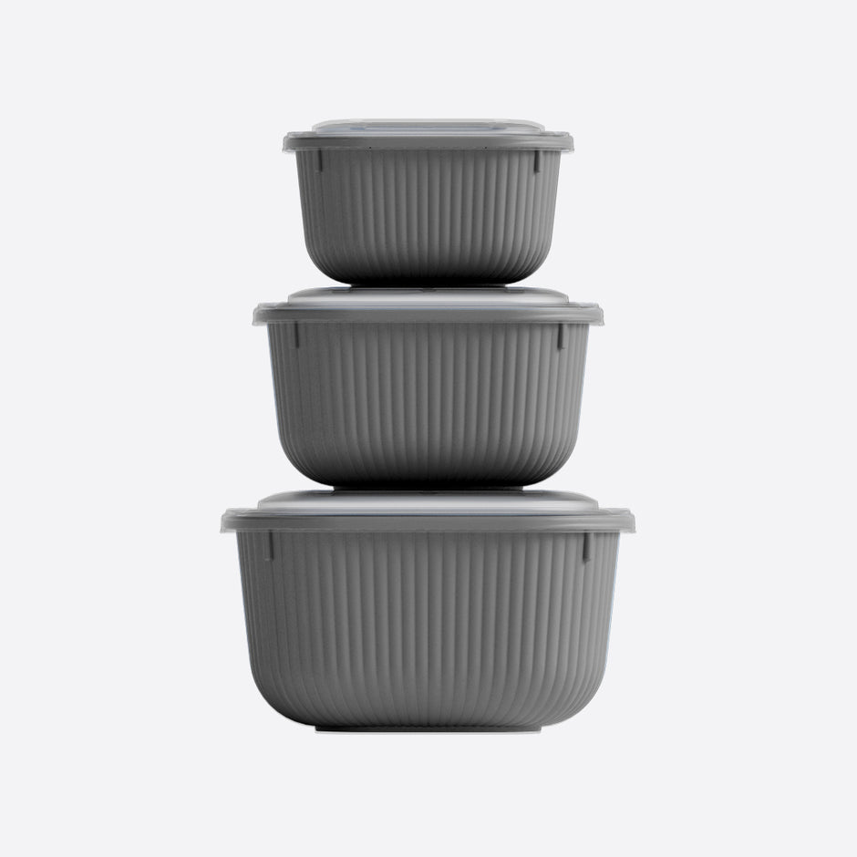 Dunia 3-piece refrigerator set with LED snap