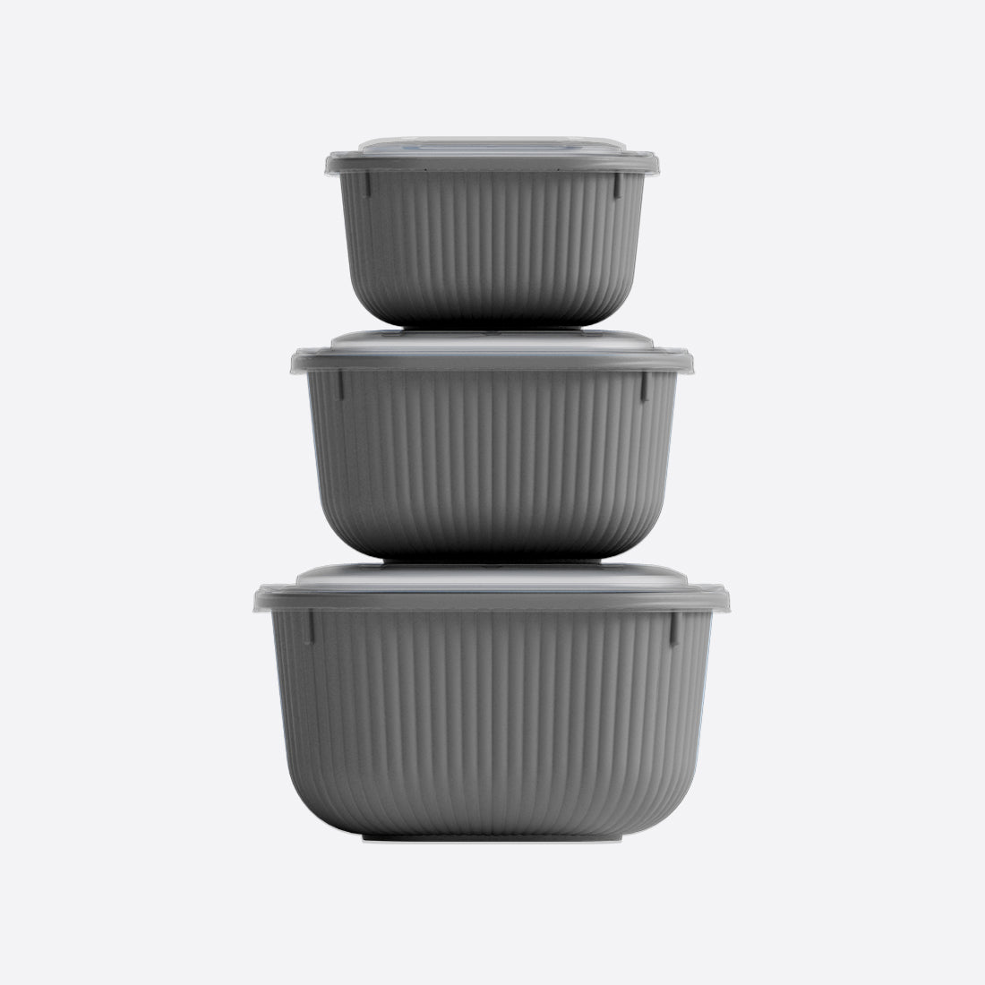 Dunia 3-piece refrigerator set with LED snap