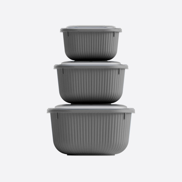 Dunia 3-piece refrigerator set with LED snap
