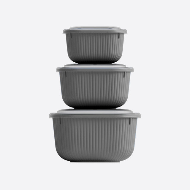 Dunia 3-piece refrigerator set with LED snap