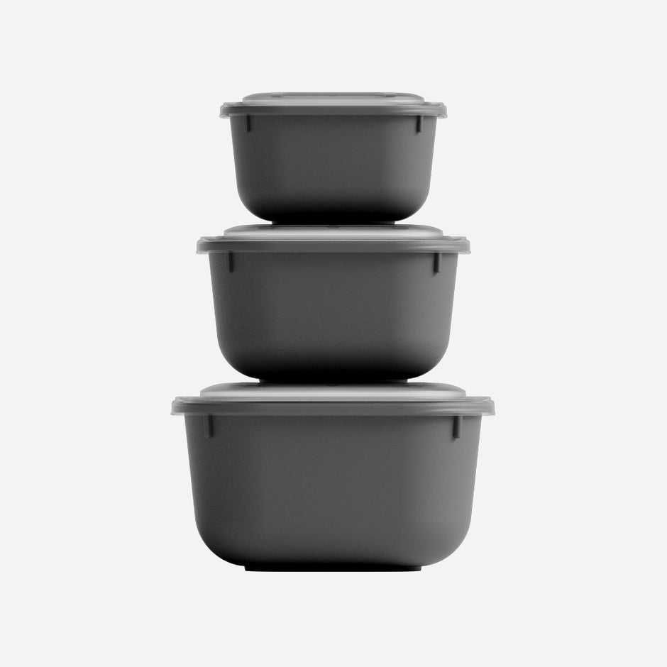 Dunia 3-piece refrigerator set with LED snap