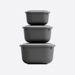 Dunia 3-piece refrigerator set with LED snap