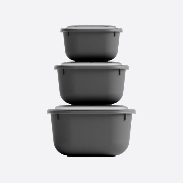 Dunia 3-piece refrigerator set with LED snap