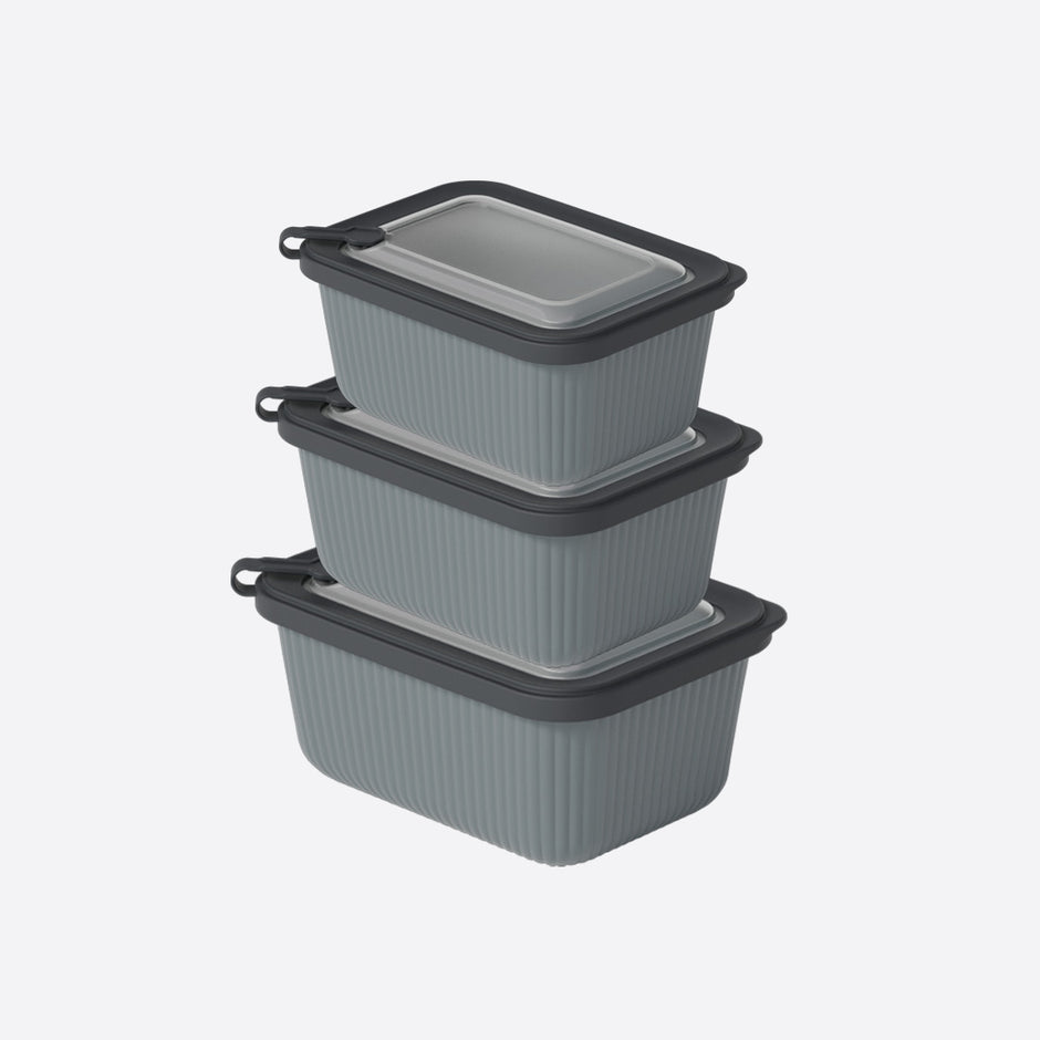 Dunia Rectangular Polygonal Refrigerator Container Set Model 30946