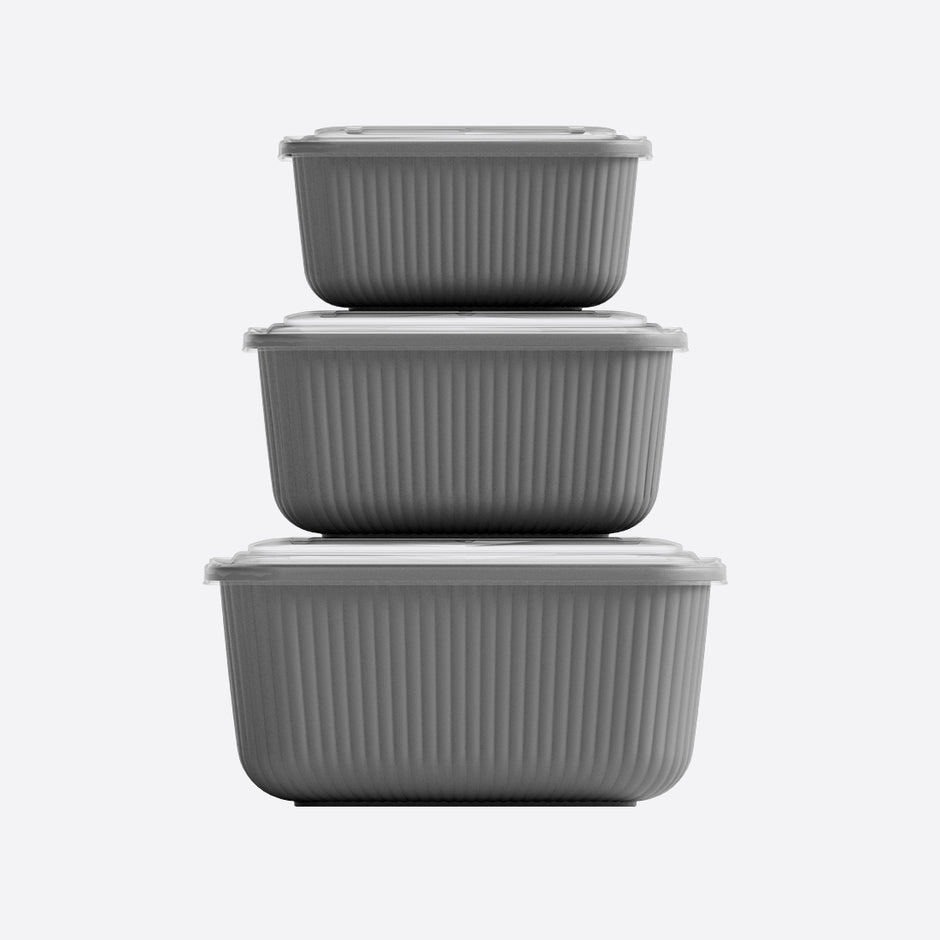 Dunia 3-piece refrigerator set with LED snap