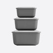 Dunia 3-piece refrigerator set with LED snap