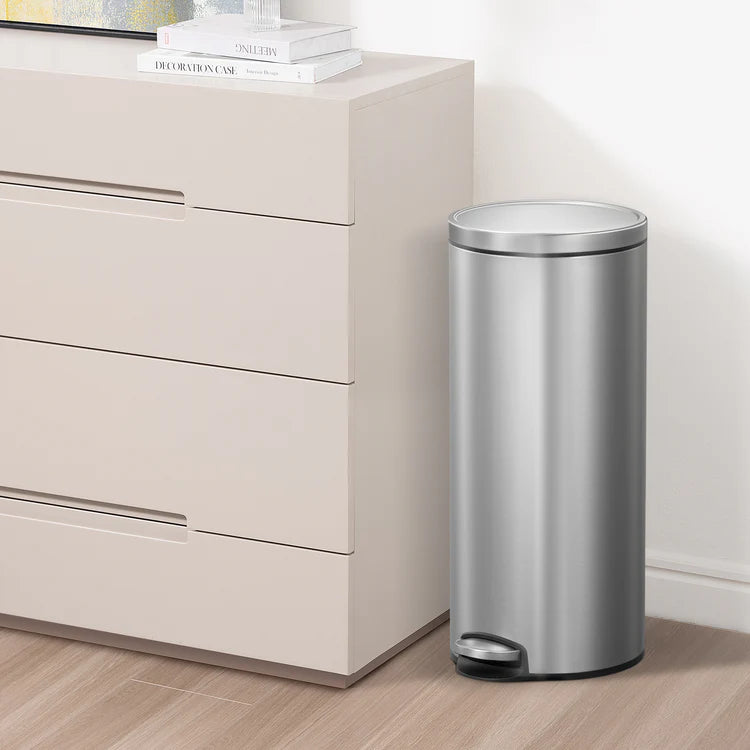 ايكو سلة مهملات ستانلس 30 لتر بدال بيضاوى