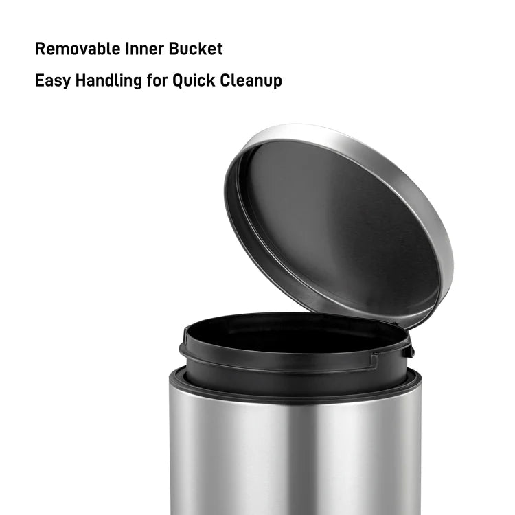 ايكو سلة مهملات ستانلس 30 لتر بدال بيضاوى