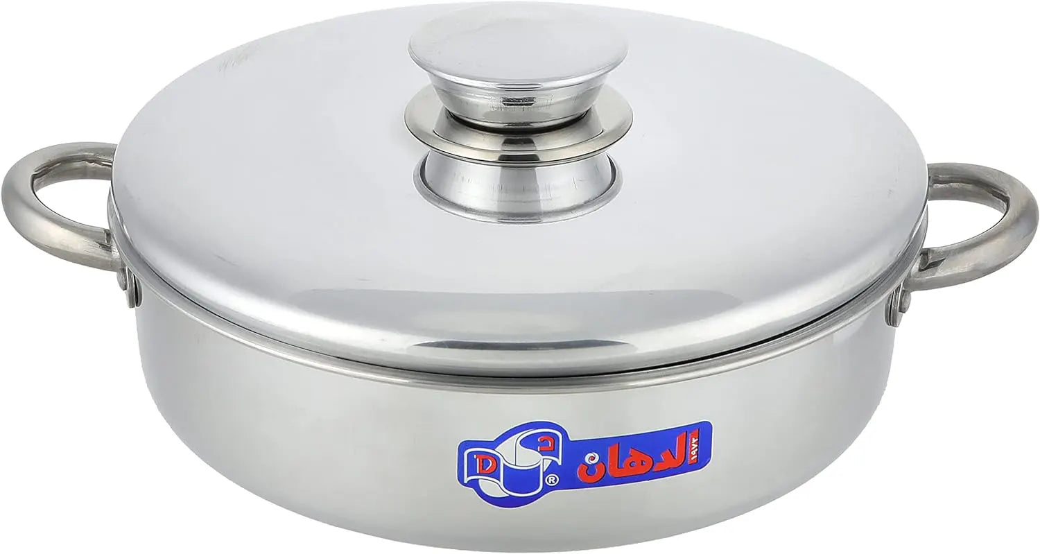 الدهان صنية فرن بالغطاء بيدين ستانلس مقاسات (24:30 سم)