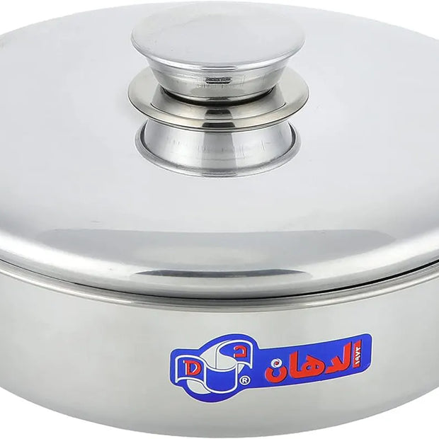 الدهان صنية فرن بالغطاء بيدين ستانلس مقاسات (24:30 سم)