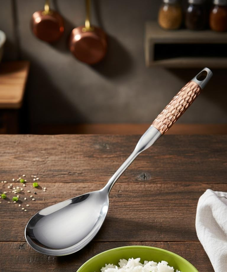 Stainless steel serving spoon, model 304