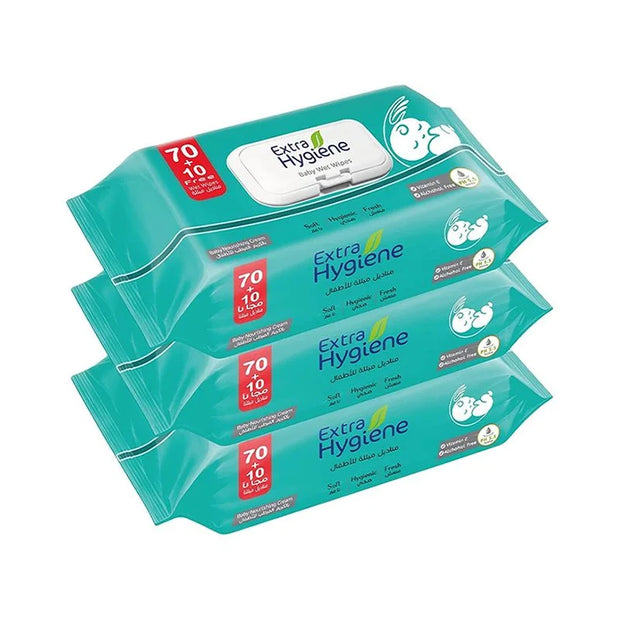 هايجين عرض مناديل مبللة بيبى 3ق 80 منديل