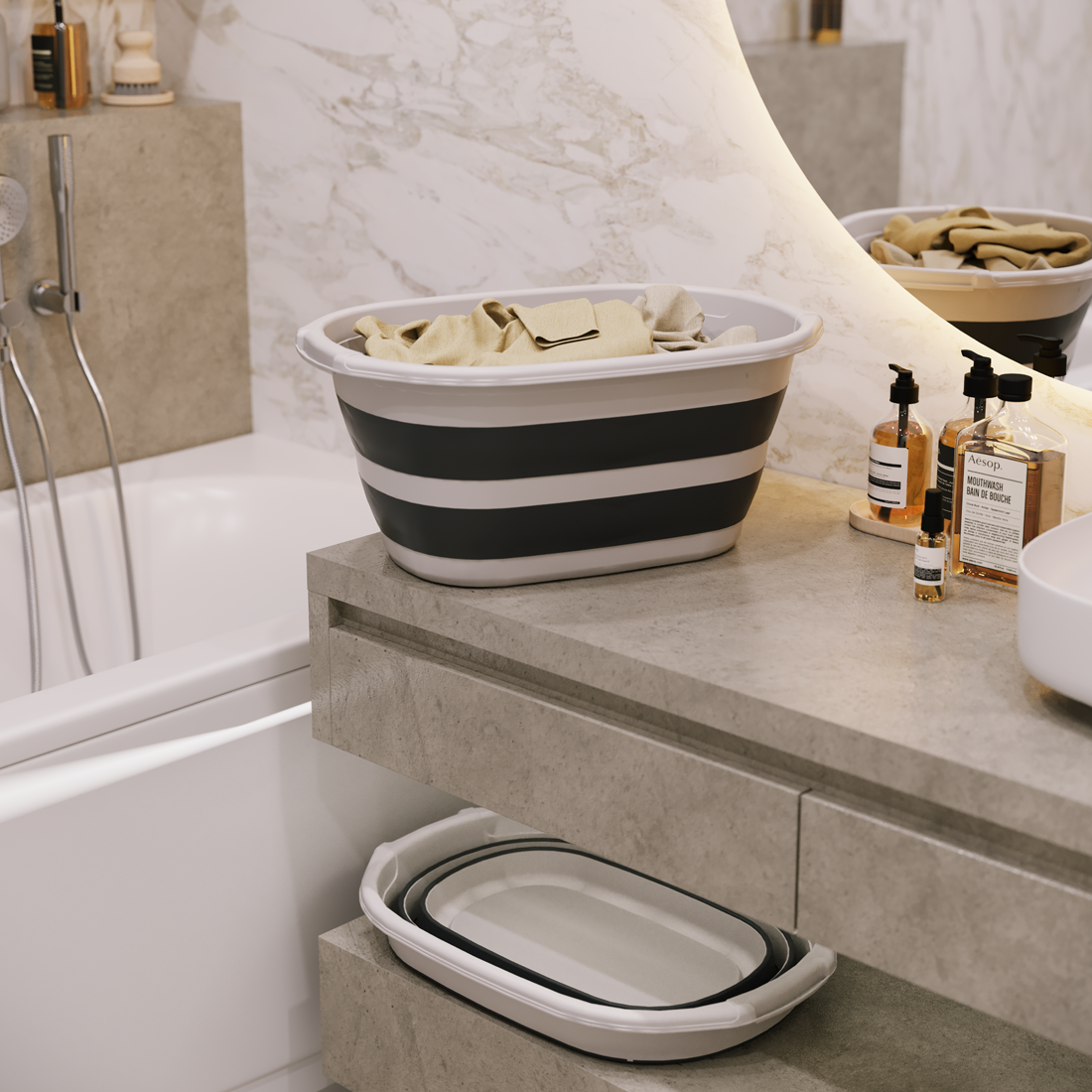 Donia foldable silicone basket