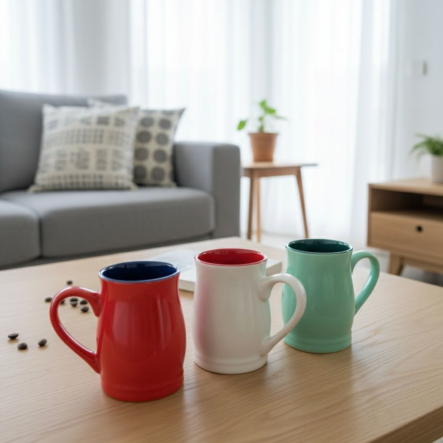 مج بورسيلين الوان شكل ابريق