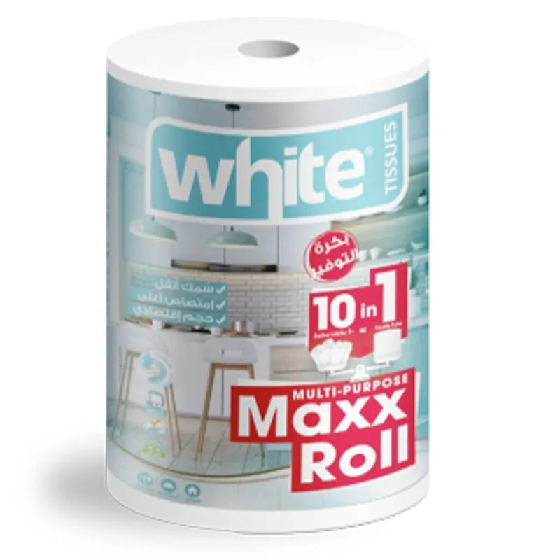 White Max Roll Tissues 3 Ply Single