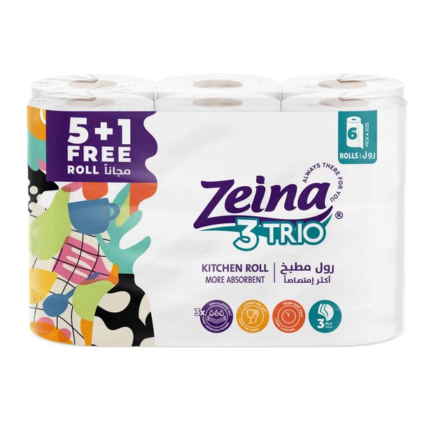 Zeina Bakr Kitchen Towels Trio 2 Rolls