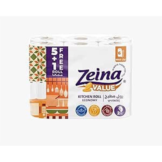 Zeina Bakr Value Kitchen Towels 5+1 Roll